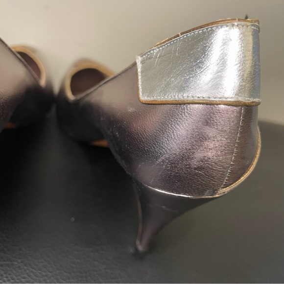 Via Moda metallic leather heels size 8.5 - Picture 6 of 8